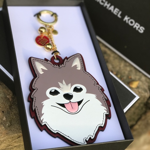 Michael Kors Accessories - MICHAEL KORS Year of Dog Bull DogLeather Key Charm